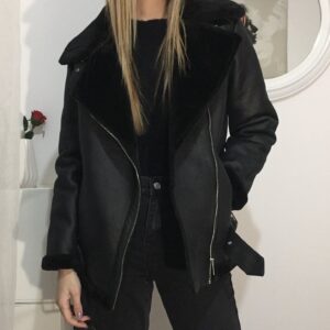 FAUX LEATHER BIKER JACKET #CP7820800201