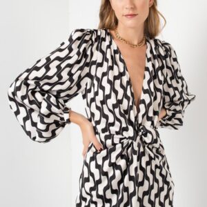 GEOMETRIC DRESS WITH KNOT #CP7331300203