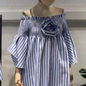 New linen top with flower detail #FNY12122