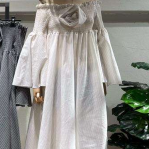 New linen dress with flower detail #FNY12116L