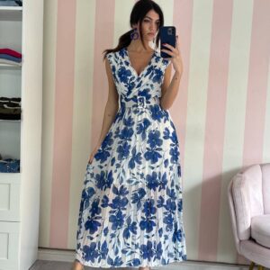 New Pleated Floral Dress #FNY8055159