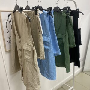 New linen vest & short set #CW11451-11452